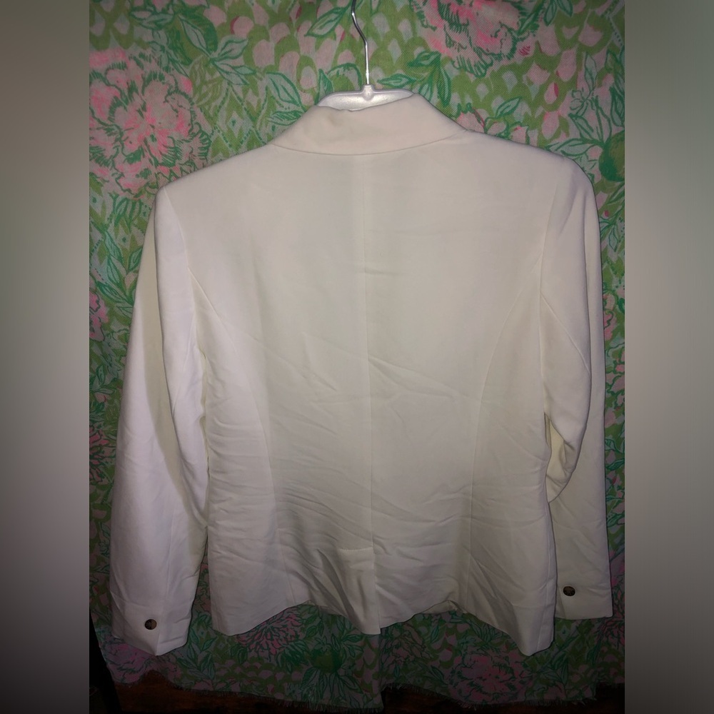 Classic Women's White Single-Button Blazer NWOT size 8 - Picture 10 of 16